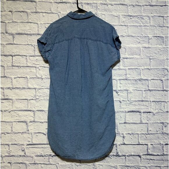 Madewell
Blue Solid Casual Shift Dress linen/cotton blend - Picture 3 of 14